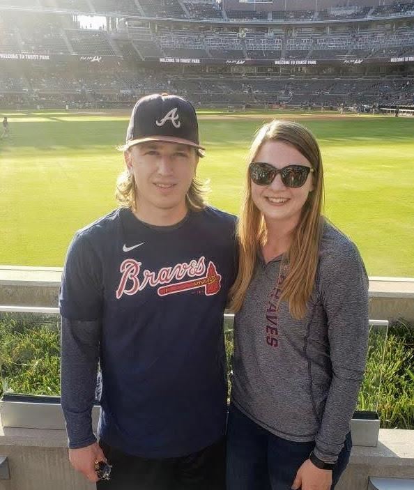 Nolan at an Atlanta Braves game last summer.